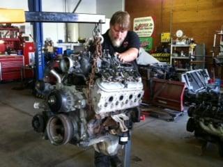 Working on replacing a motor.