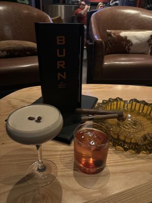 Connecticut Espresso Martini, Old Fashion, Java Latte and a Rocky Patel Sumatra Toro