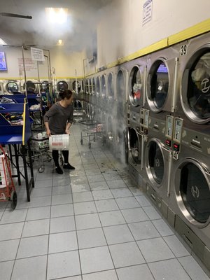 Fire at the laundromat