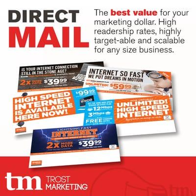 Get the best VALUE for your marketing dollar with Direct Mail.