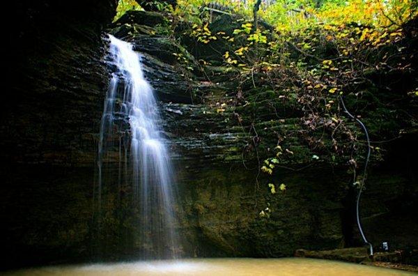 Seasonal Waterfall at Heavener Runestone Park and Campground