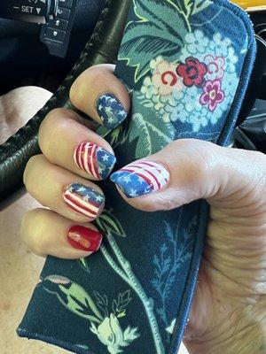 Fourth of July nail art