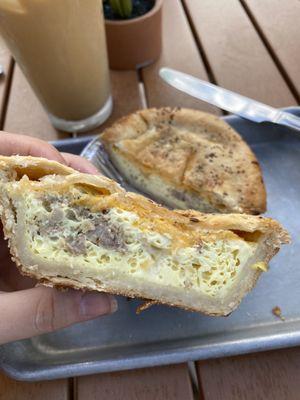 Sausage egg and cheese pie