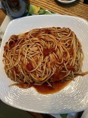 Chicken Parmigiana with Spaghetti