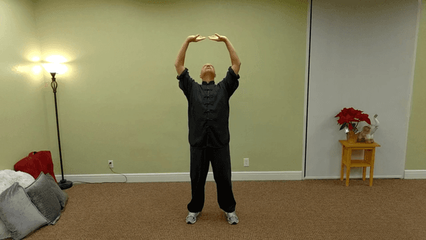 Dan performing Qigong exercise.