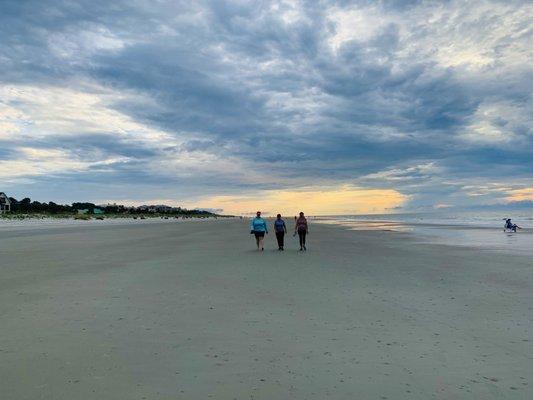 Morning beach walks