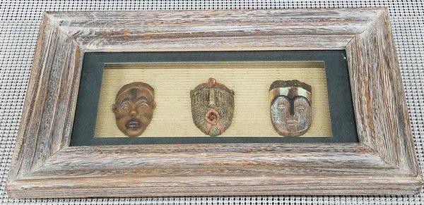 AFRICAN MASK SHADOW BOX