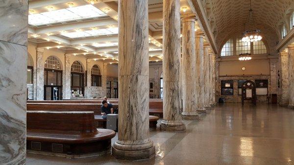 Inside Utica Train Station