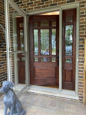 Finished Stained Front Door