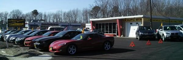 Corvettes and other sports cars always available.