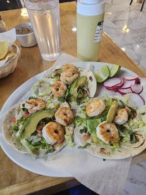 The shrimp tacos