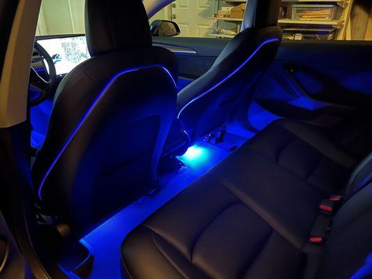 back seat trim and underseat lights