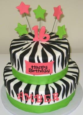 Our signature Zebra-stripe cake.