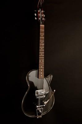 Custom Lucite guitar by Geoff Benge