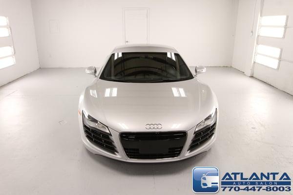 Audi R8 paint correction, clear bra, Hydrophobic Coating