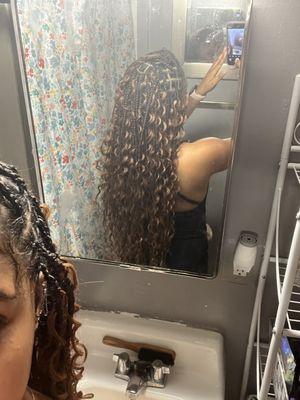 Waist Boho braids 1b30 color and 30 for the curls