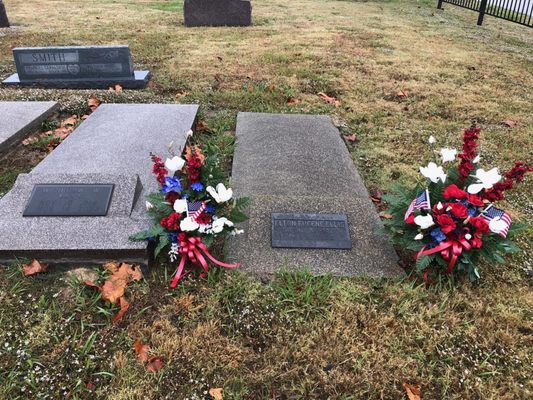 Memorial arrangements honoring our Father and Uncle for their WWII Service