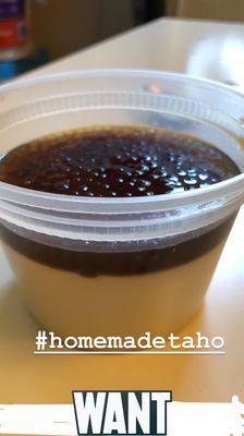 Taho is a Philippine snack food made of fresh soft/silken tofu, arnibal, and sago pearl.