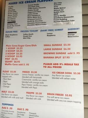 Ice cream menu! This ice cream shop has been updated very much since the last reviews were posted. Now very modern..