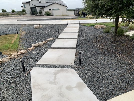 Large customer concrete pavers and a new driveway for this beautiful home!