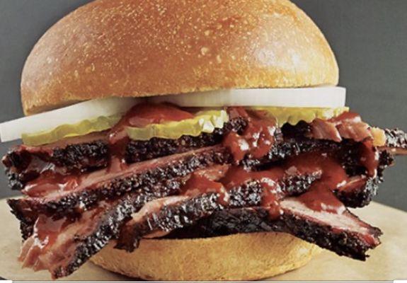 Barbecue brisket sandwich