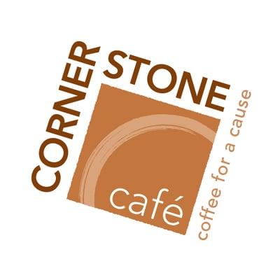 Cornerstone Cafe logo. Coffee for a Cause!