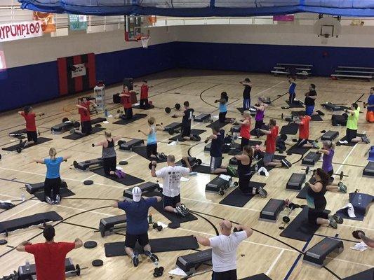 Birdseye view of the gym