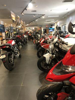 Some of the ever changing showroom bikes