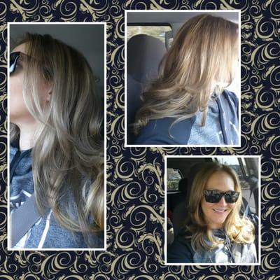 I went from a dry and brittle blonde to a healthy layered dark blonde and absolutely LOVE this look Zena gave me!