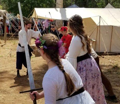 longsword class at Canterbury Renn Faire