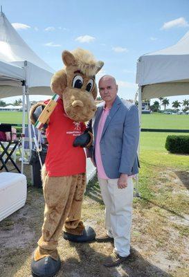 Bill Lewis of Vero Beach spending an afternoon at the International Polo Club on Wellington, Florida.