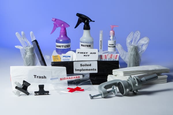 Labels and equipment are changed as needed to meet the standard of the current testing company.