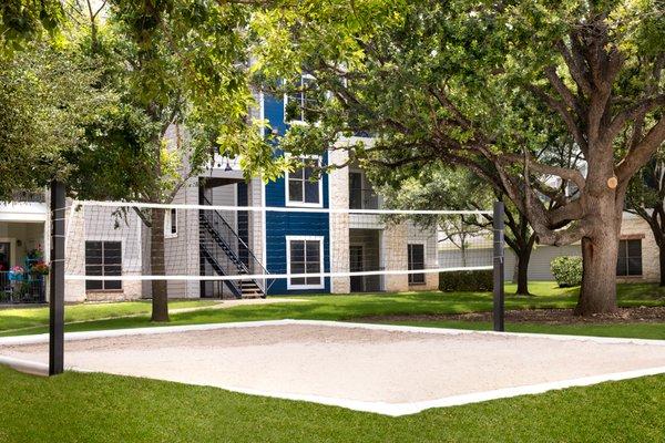 Outdoor sand volleyball court