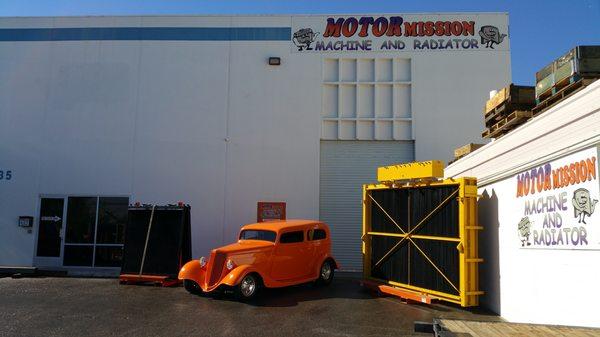 Hitachi EX5500 Shovel Hydraulic Oil Coolers, '34 Ford Sedan, and Komatsu 830E Mesabi Style Haul Truck Radiator.