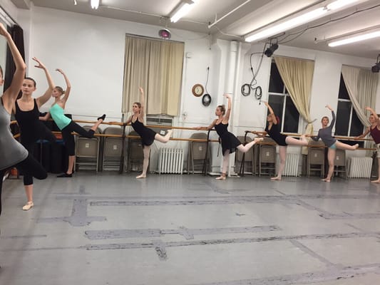 Adult beginner ballet class