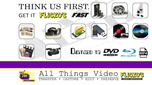 We offer a variety of media services.