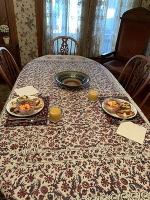 Breakfast in the dinning room