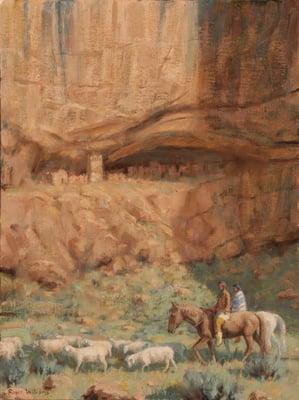 Mummy Cave oil on linen, 24x18. May be seen at The Broadmoor Galleries, Colorado Springs, Colorado