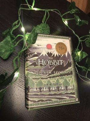 Mini *The Hobbit* Anniversary edition and a light up ivy garland both from Half Price Books