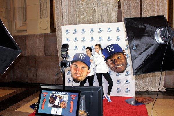 A red carpet shoot for the Kansas City Royal's 2017 home opener "First Pitch Party", held at Union Station.