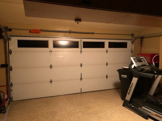 Added privacy for your garage. Blackout film