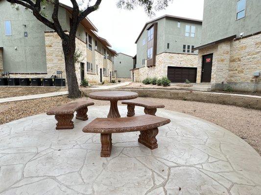 Common outdoor patio area.