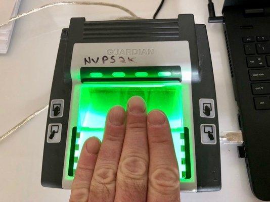 We use livescan technology to make your fingerprinting process clean and easy.