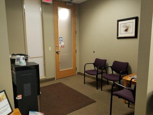 While clients are in the lobby they are welcome to help themselves to water, coffee and cappuccinos!