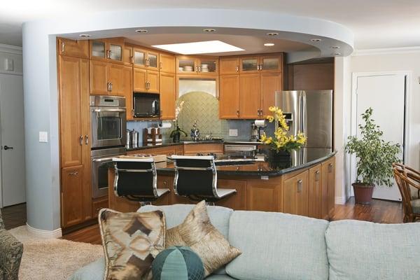 Total gutted kitchen--walls removed to create a great room.