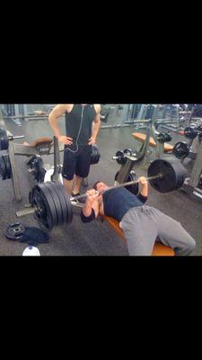 Easy 425 lbs bench before the not so easy 455 lbs bench