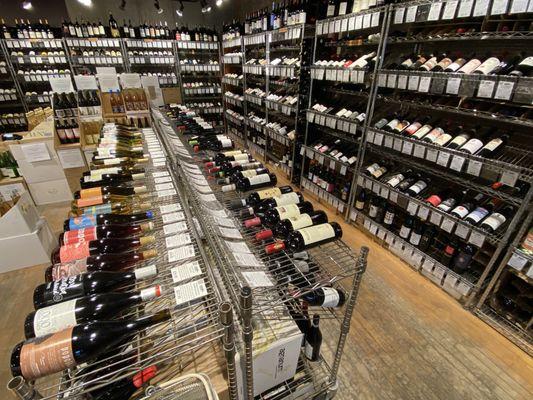 Over 1,000 wines to choose from with a great range of prices.