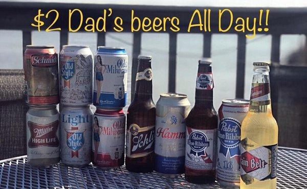 Thirsty Thursday we feature Dads beers for 2bucks!