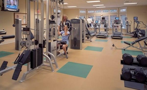 The KCCC workout room.  Equipment and classes available to members.  No childcare available.