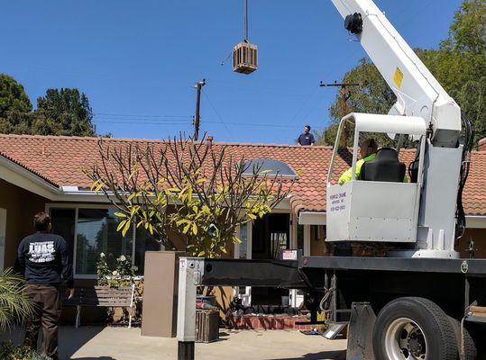 Installation of a new ac unit.